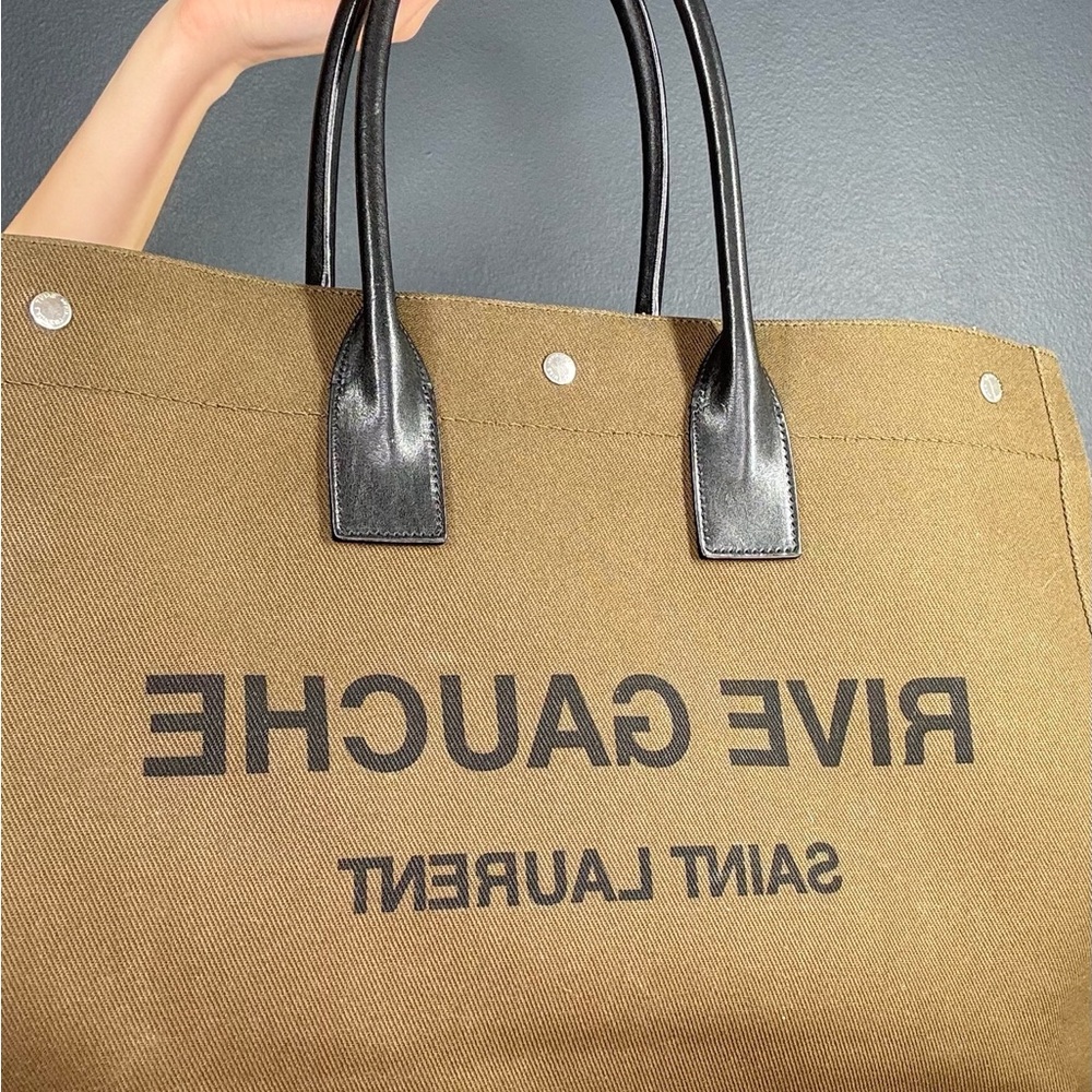 Saint Laurent Brown and Black Travel Tote - Picture 2 of 2